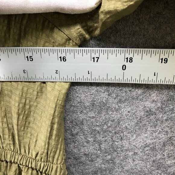 Listicle Ariana Long Sleeve Maxi Dress L Olive Green Square Neck Boho Peasant - Picture 6 of 12